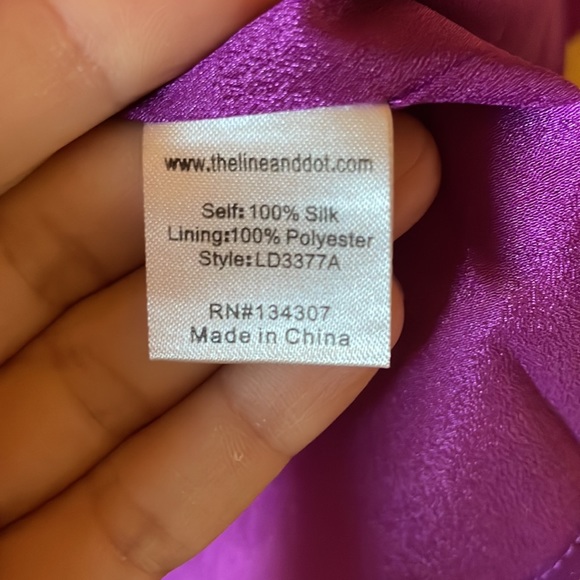 Net Line & Dot Norma Purple Silk Maxi Dress - Picture 12 of 12